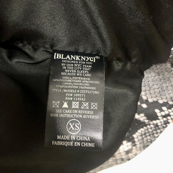 Blank nyc snakeskin print leather jacket - Picture 3 of 3